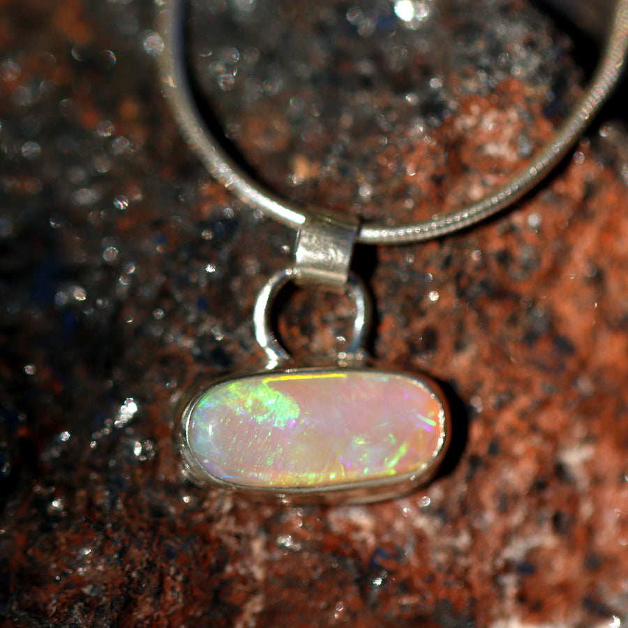 Lightning Ridge Crystal Opal Pendant
